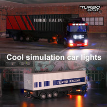 Load image into Gallery viewer, Available in Stock Turbo Racing 1:76 C50 RC Car Semi-truck Full Proportional Remote Control Toys RTR Kit For Kids and Adults