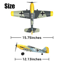 Load image into Gallery viewer, Volantexrc BF109 RC Airplane 2.4Ghz 4CH Remote Control Aircraft Ready to Fly 761-11 Radio Controlled Plane for Beginners with Xpilot Stabilization System,One Key Aerobatic