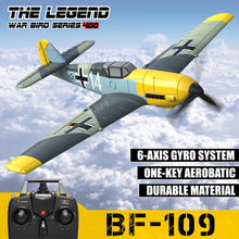 Load image into Gallery viewer, Volantexrc BF109 RC Airplane 2.4Ghz 4CH Remote Control Aircraft Ready to Fly 761-11 Radio Controlled Plane for Beginners with Xpilot Stabilization System,One Key Aerobatic