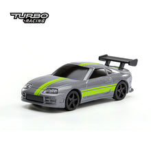 Load image into Gallery viewer, Turbo Racing 1/76 Scale Mini RC Car with 2.4G Remote contorl Classic LED Lights Full Proportional Vehicles Models (C73-Grey)