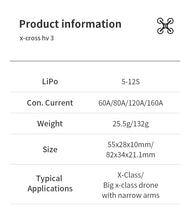 Load image into Gallery viewer, FLYCOLOR X-CROSS HV3 60A/80A/120A/160A ESC