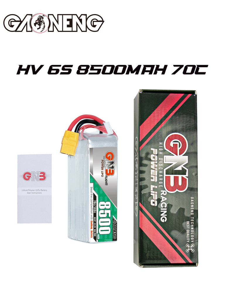 GNB GAONENG 8500mAh 6S 22.2V 70C 140C XT90 RC Air Drone RC LiPo Battery High Discharge C rating Performance helicopter