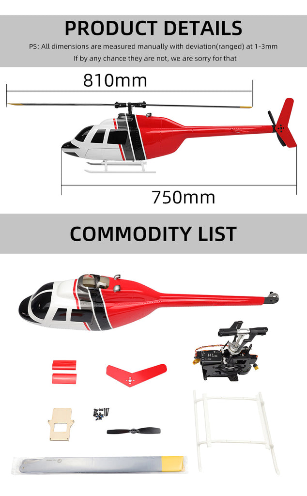 Fly Wing Bell 206 RC Helicopter