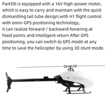 Load image into Gallery viewer, Fly Wing FW450L RC Helicopters