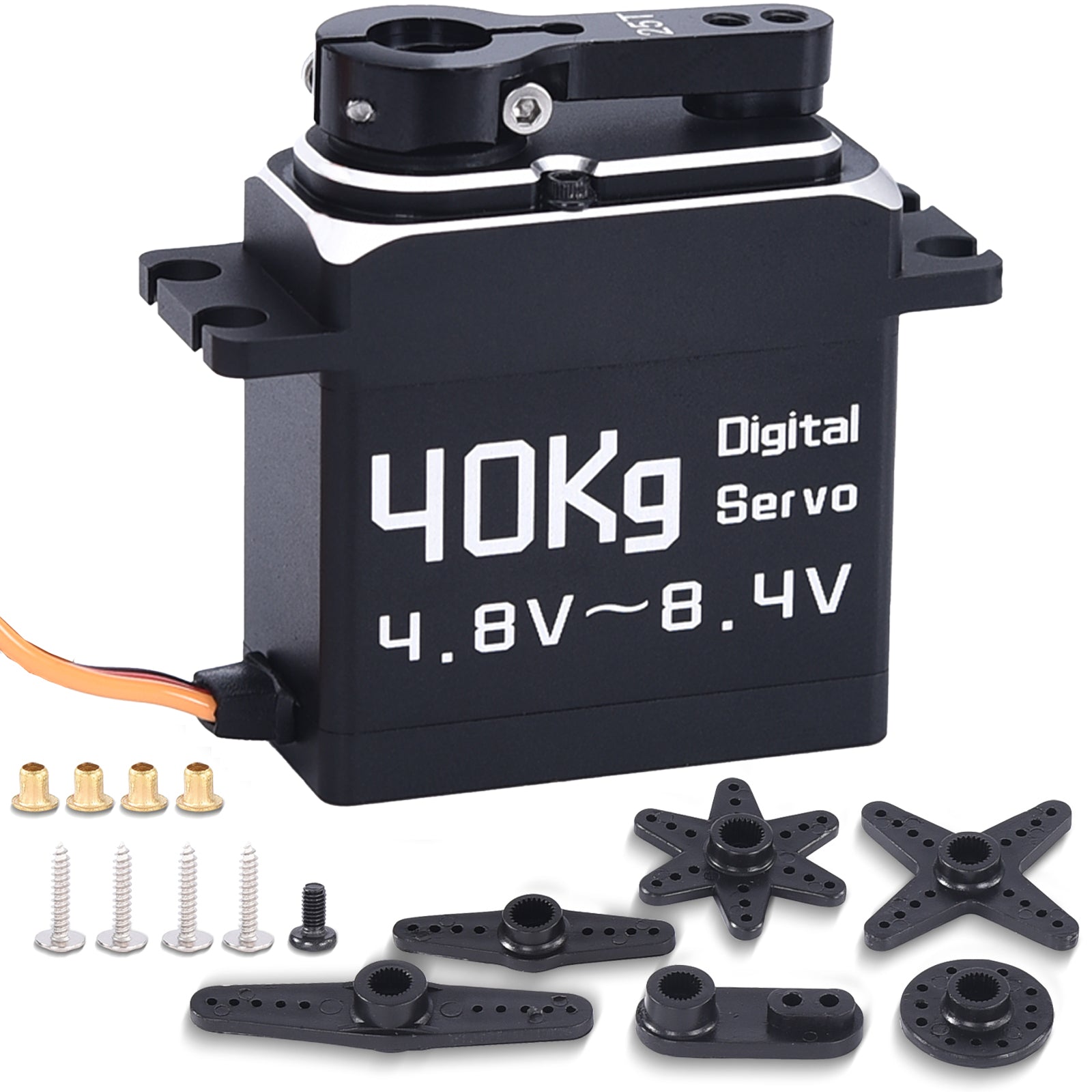 DiamondHobby 40KG Waterproof Digital Servo 8.4V High Torque Full Metal Brushless Motor Stainless Steel Gear for RC Car,Robotic DIY,Off-Road Buggy,Crawler Truck - CaptainRC