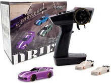 Load image into Gallery viewer, Turbo Racing C61 1:76 Scale Drift RC Car with Gyro Mini Full Proportional RTR 2.4GHZ Remote Control with 2 Replaceable Body Shell(Purple)