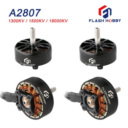 4PCS FLASHHOBBY A2807 2807 6S 1300KV 5S 1500KV 4S 1800KV Brushless Motor for FPV Freestyle 7inch Long Range LR7 Drone Model