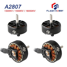 Laden Sie das Bild in den Galerie-Viewer, 4PCS FLASHHOBBY A2807 2807 6S 1300KV 5S 1500KV 4S 1800KV Brushless Motor for FPV Freestyle 7inch Long Range LR7 Drone Model