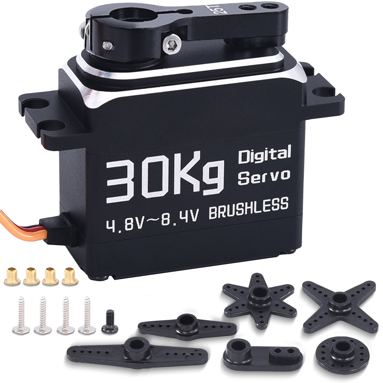 DiamondHobby 30KG Waterproof Digital Servo 8.4V High Torque Full Metal Brushless Motor Stainless Steel Gear for RC Car,Robotic DIY,Off-Road Buggy,Crawler Truck - CaptainRC