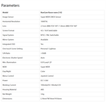 画像をギャラリービューアに読み込む, RunCam Racer Nano 2 FPV Camera CMOS OSD 1000TVL Super WDR 6ms Low Latency Gesture Control for Racing Drone