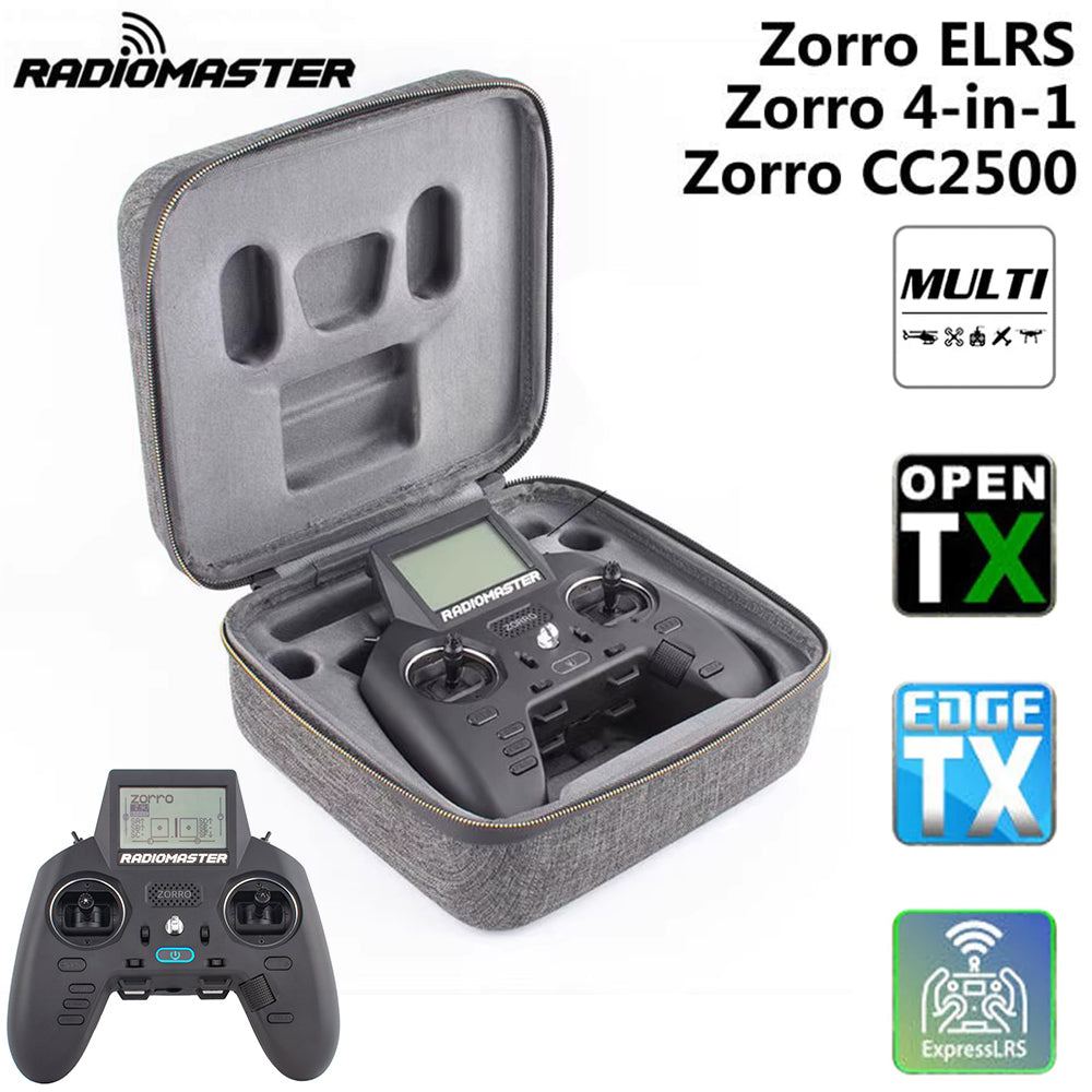 RadioMaster ZORRO 2.4Ghz 16CH CC2500 / 4 in1 / ELRS Hall Gimbal LCD Screen OpenTX Radio Transmitter for RC FPV Drone Mode1 Mode2 - CaptainRC