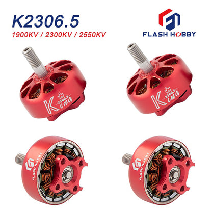 4PCS FLASHHOBBY KING K2306.5,2306 2550KV 2-4S/2300KV 2-4S/ 1900KV 3-6S Brushless Motor for RC FPV Freestyle Drones DIY Parts