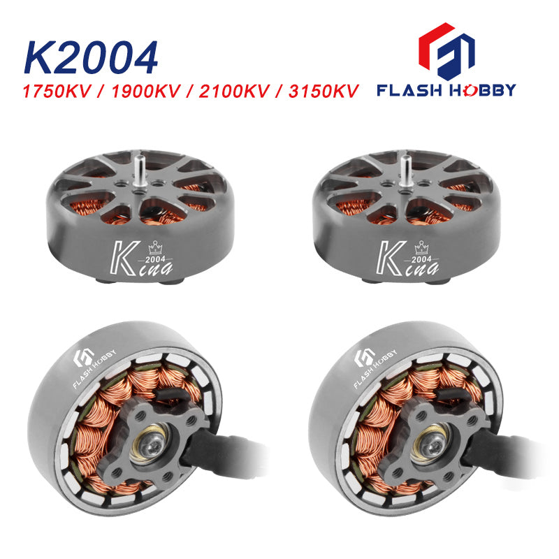 4PCS FLASHHOBBY KING K2004 3150KV 2100KV 1900KV 1750KV 3-6S Brushless Motor - CaptainRC
