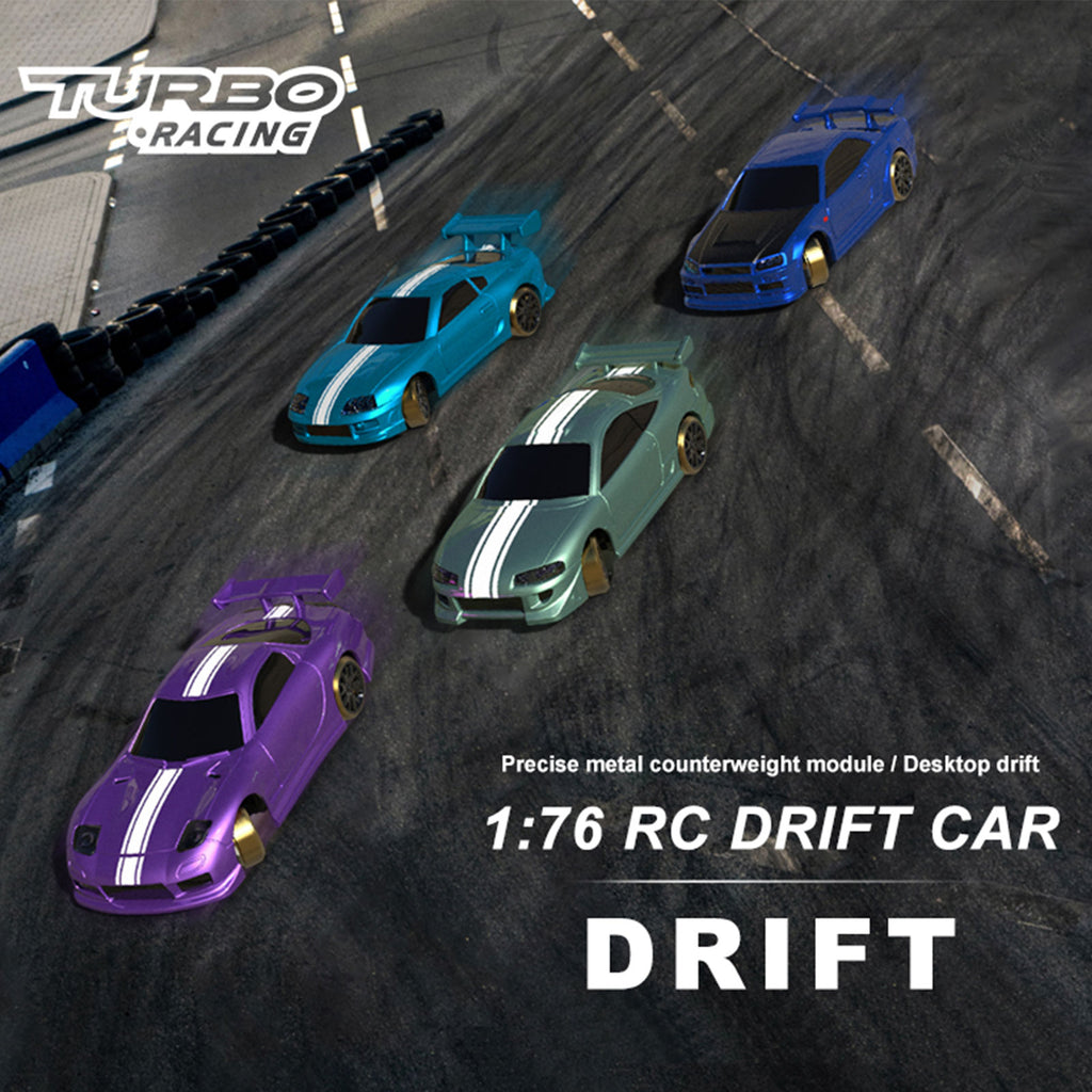 Turbo Racing C63 1:76 Scale Drift RC Car(Lake Blue)