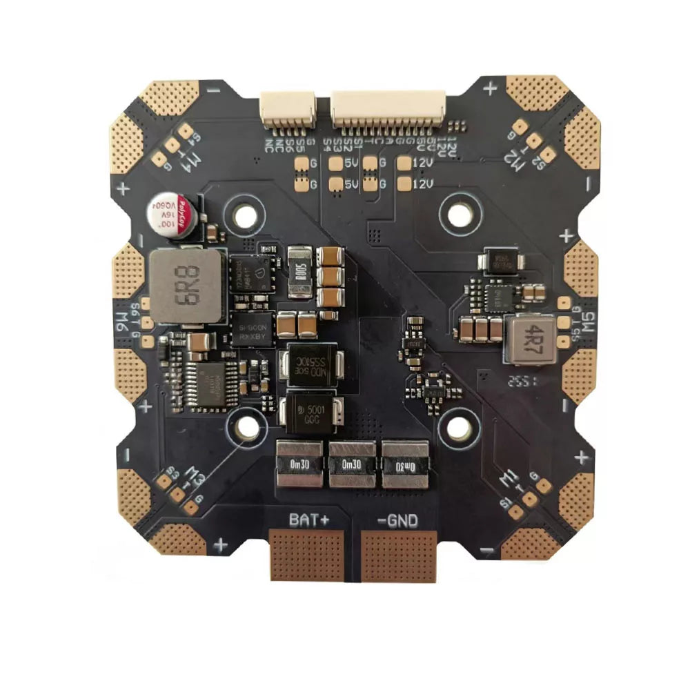 PDB X6 Power Distribution Board - 14S, 120A×6, Dual BEC, Anti-Spark for FPV Drones