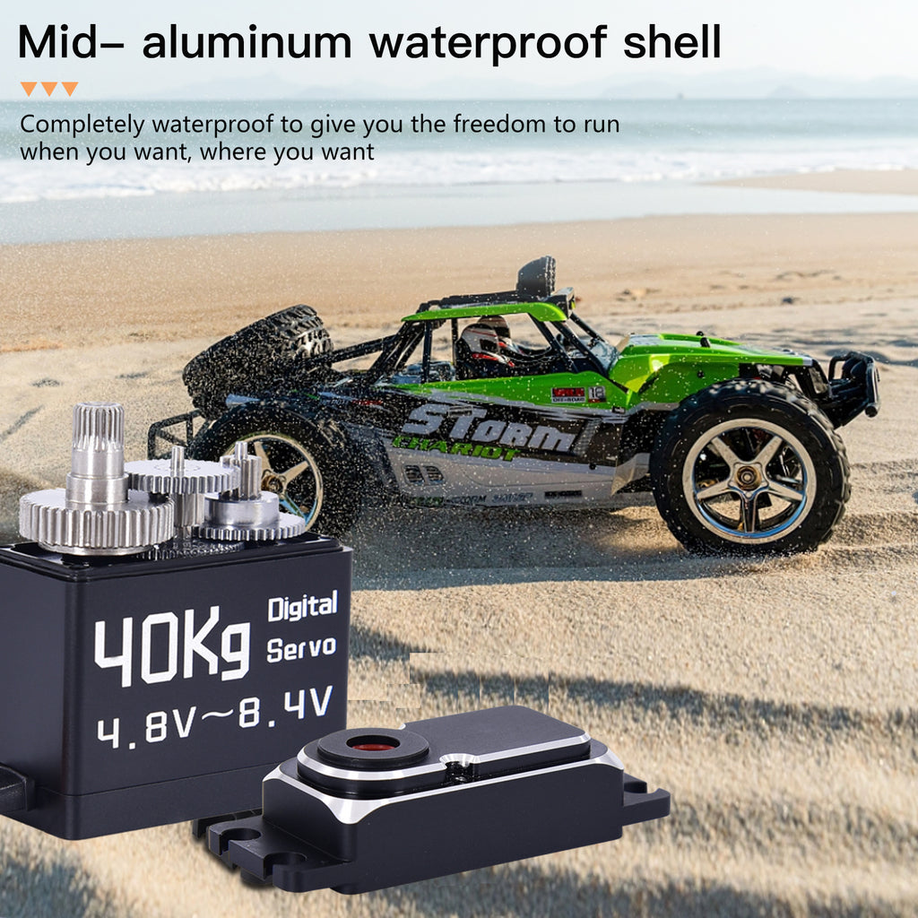 DiamondHobby 40KG Waterproof Digital Servo 8.4V High Torque Full Metal Brushless Motor Stainless Steel Gear for RC Car,Robotic DIY,Off-Road Buggy,Crawler Truck