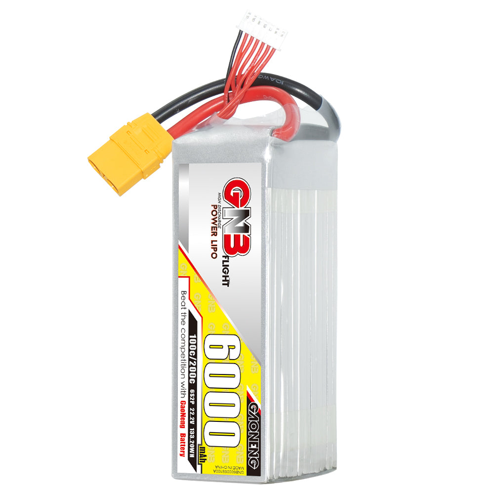 GAONENG 6S 6000mah 22.2V 100C 200C XT90 LiPo Battery High Discharge Drone Helicopter RC Car Boat Truck Buggy Truggy T - CaptainRC