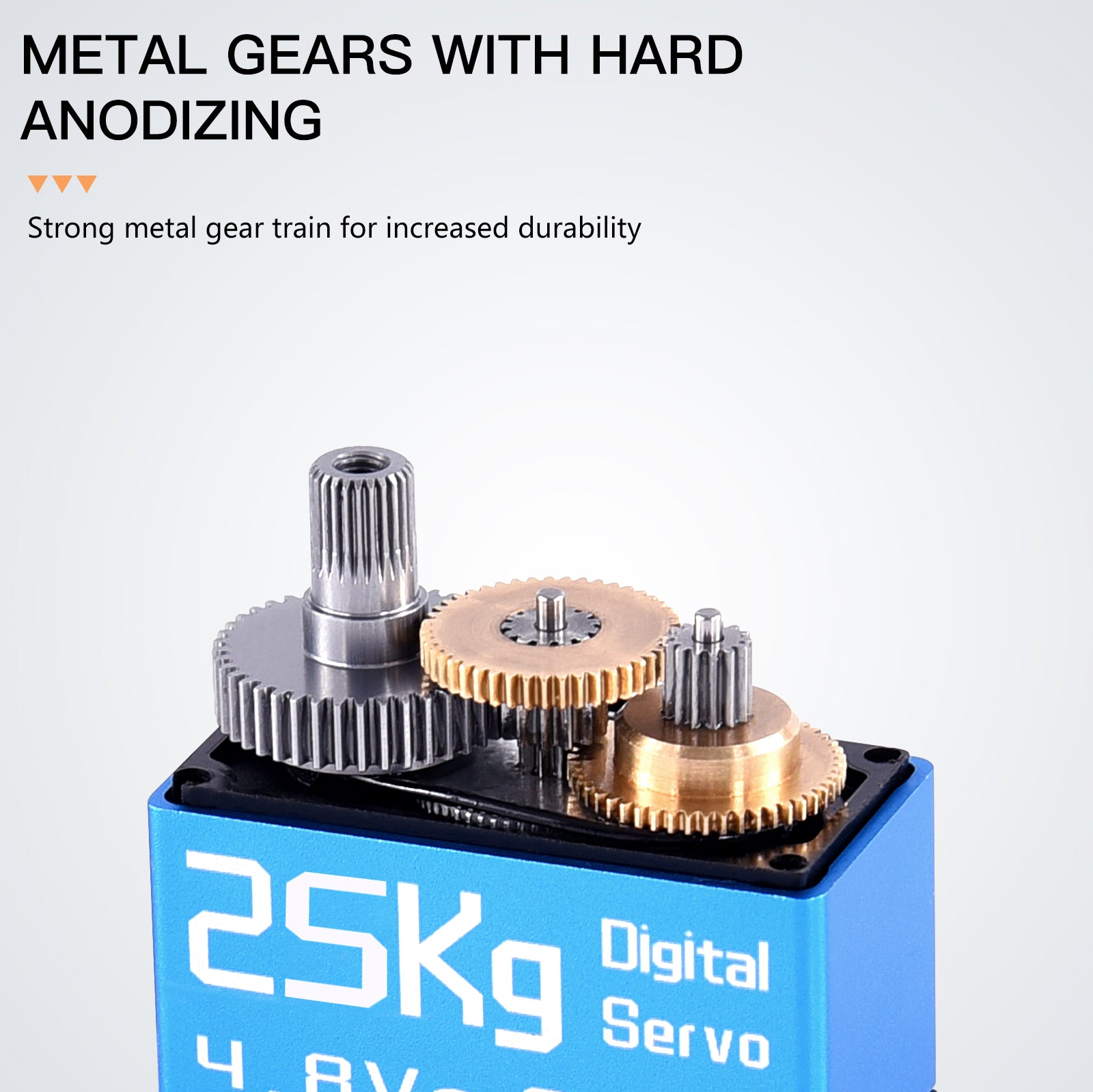DiamondHobby 25KG Waterproof Digital Servo 8.4V High Torque Metal Coreless Motor Stainless Steel Gear for RC Car,Robotic DIY,Off-Road Buggy,Crawler Truck - CaptainRC