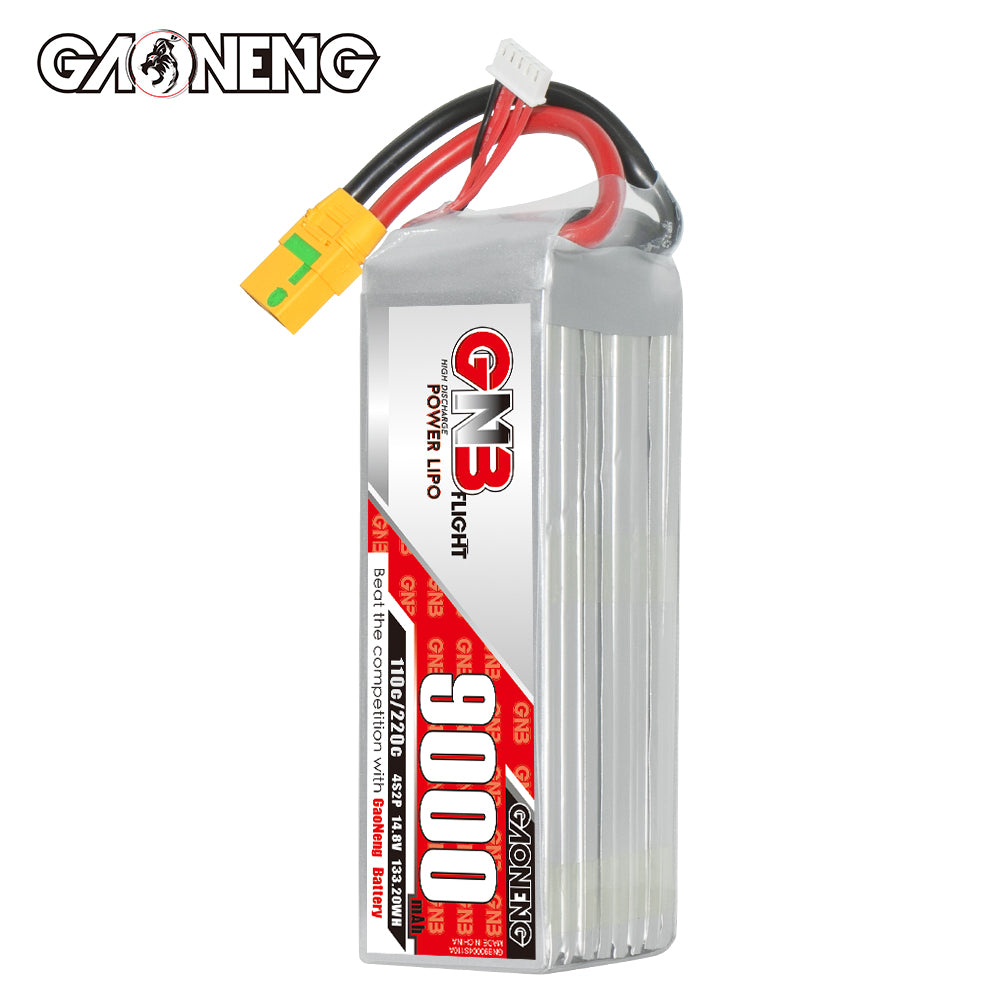GAONENG GNB 9000MAH 4S 14.8V 110C 220C XT90 Anti Spark RC LiPo Battery for Car Boat Drone RC Hobbies - CaptainRC