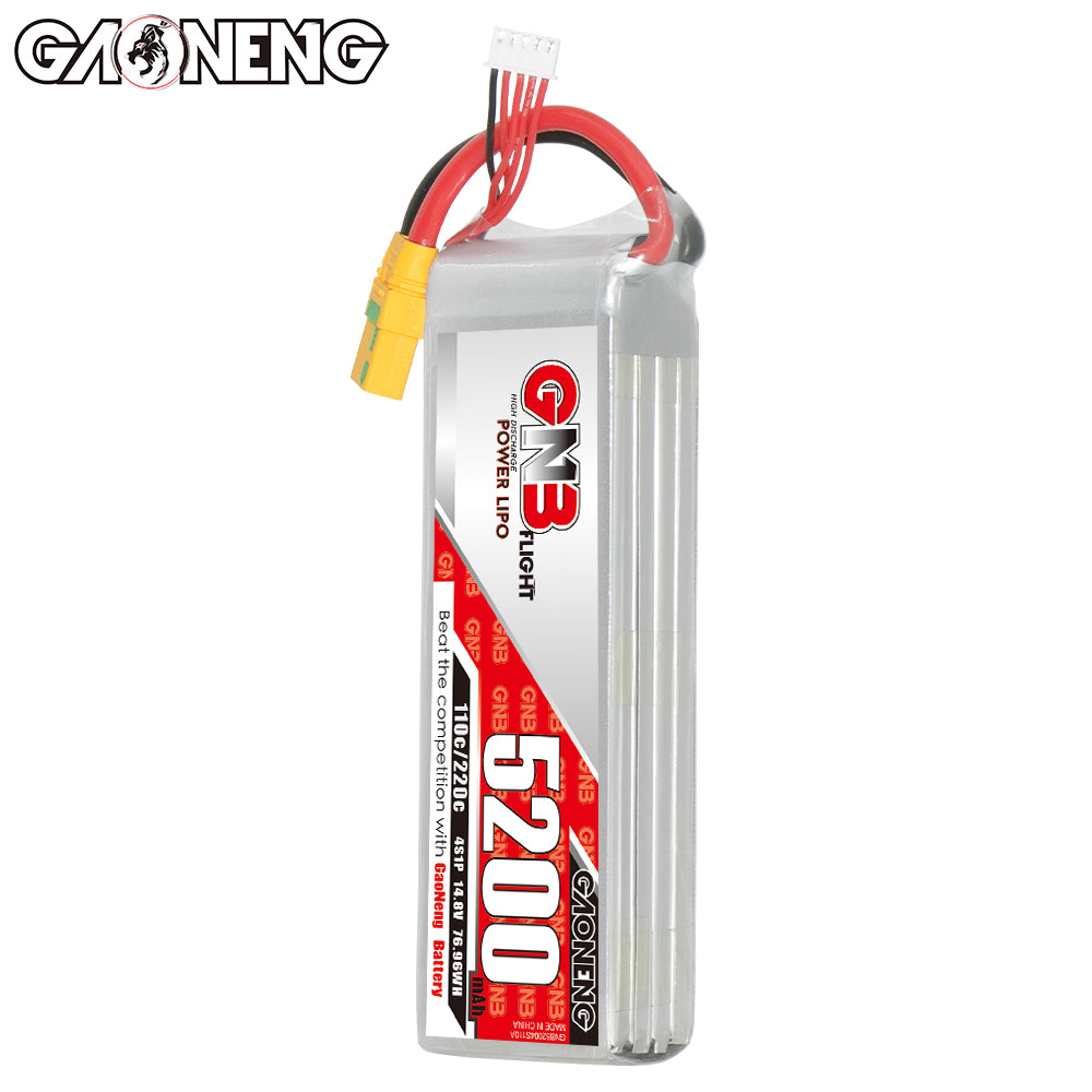 GAONENG GNB 5200mah 4S 14.8V 110C 220C XT90 Anti Spark RC LiPo Battery for Car Boat Drone RC Hobbies - CaptainRC