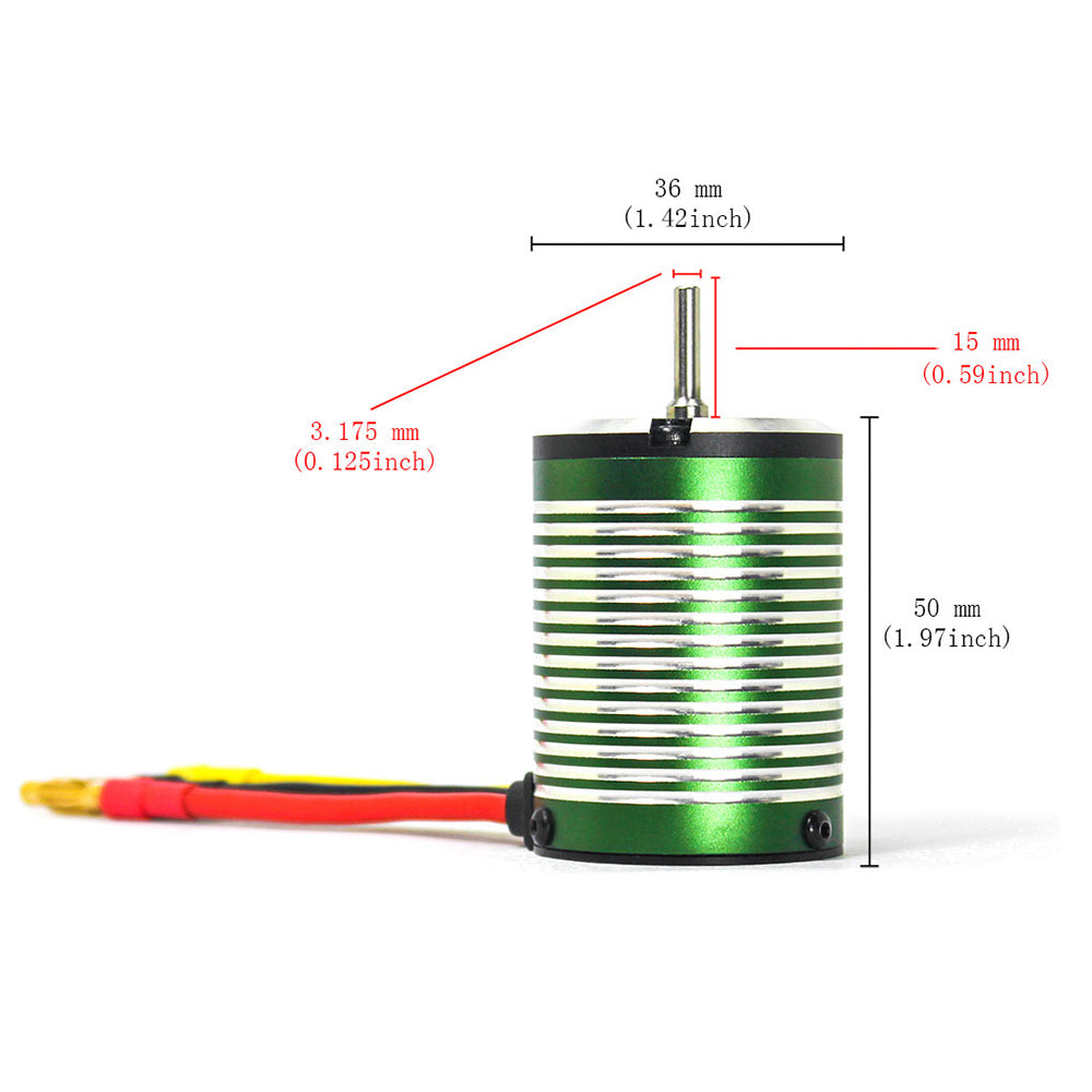 XTEAM 3650 Brushless Motor 5400KV 4 Poles Design for RC Boat and 1/10 Remote Control Car Marine Ship - CaptainRC
