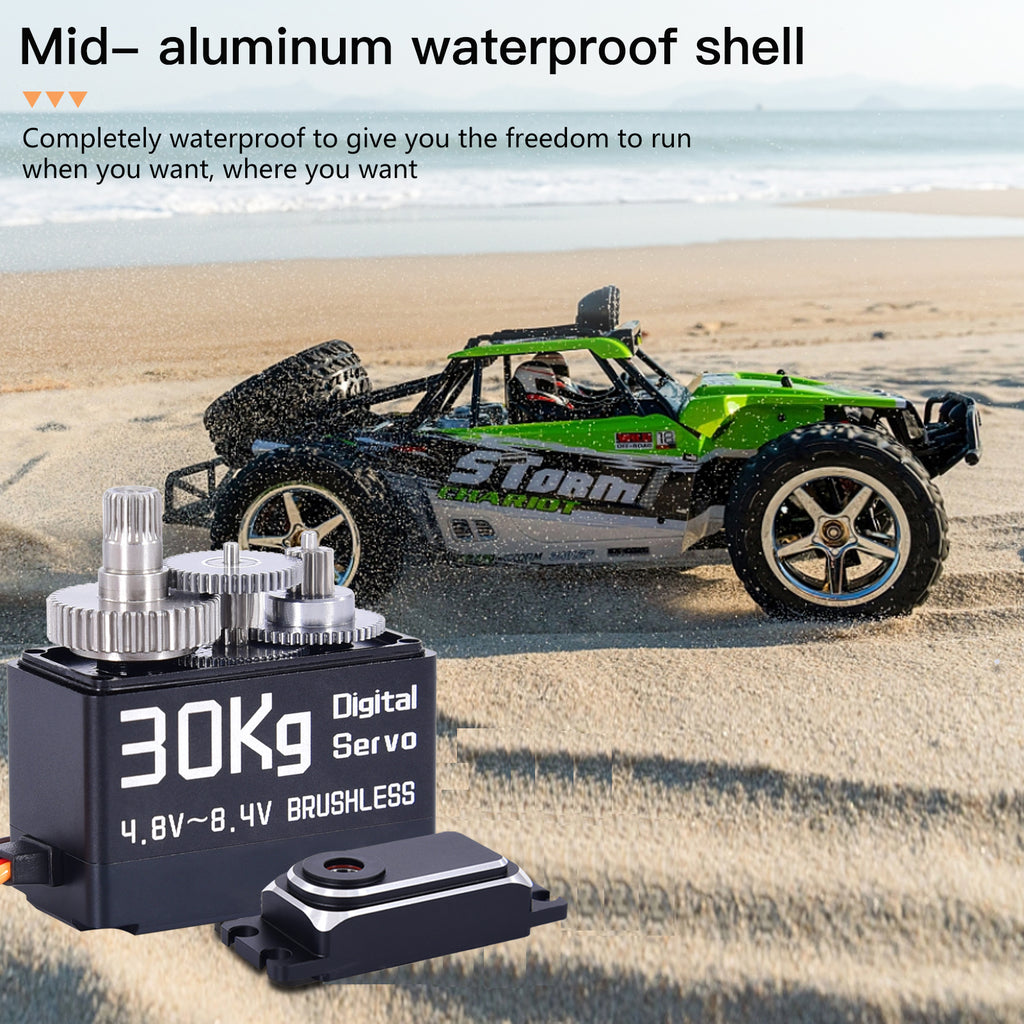 DiamondHobby 30KG Waterproof Digital Servo 8.4V High Torque Full Metal Brushless Motor Stainless Steel Gear for RC Car,Robotic DIY,Off-Road Buggy,Crawler Truck