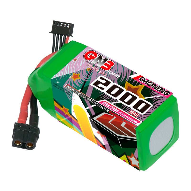 GAONENG GNB 2000MAH 14.8V 4S 120C XT60 RC LiPo Battery Drone FPV Free Style Long Range - CaptainRC