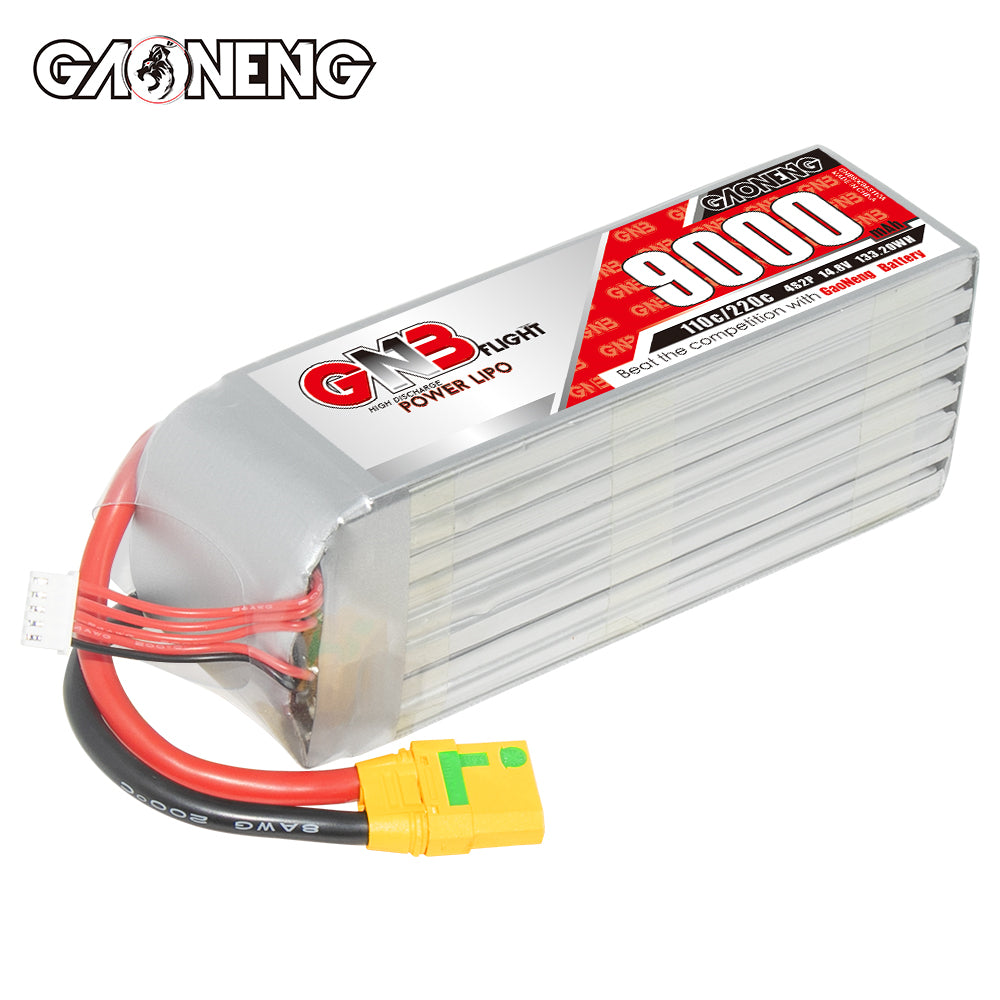 GAONENG GNB 9000MAH 4S 14.8V 110C 220C XT90 Anti Spark RC LiPo Battery for Car Boat Drone RC Hobbies