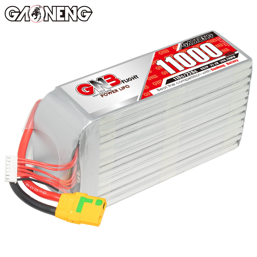 GAONENG GNB 11AH 11000MAH 6S 22.2V 110C 220C XT90 RC LiPo Battery Helicopters Large Scale Airplane Drone