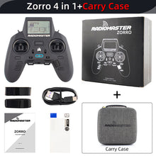 Carica l&#39;immagine nel visualizzatore di Gallery, RadioMaster ZORRO 2.4Ghz 16CH CC2500 / 4 in1 / ELRS Hall Gimbal LCD Screen OpenTX Radio Transmitter for RC FPV Drone Mode1 Mode2