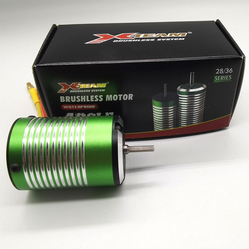 XTEAM 3650 Brushless Motor 5400KV 4 Poles Design for RC Boat and 1/10 Remote Control Car Marine Ship - CaptainRC