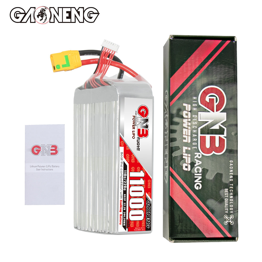 GAONENG GNB 11AH 11000MAH 6S 22.2V 110C 220C XT90 RC LiPo Battery Helicopters Large Scale Airplane Drone - CaptainRC
