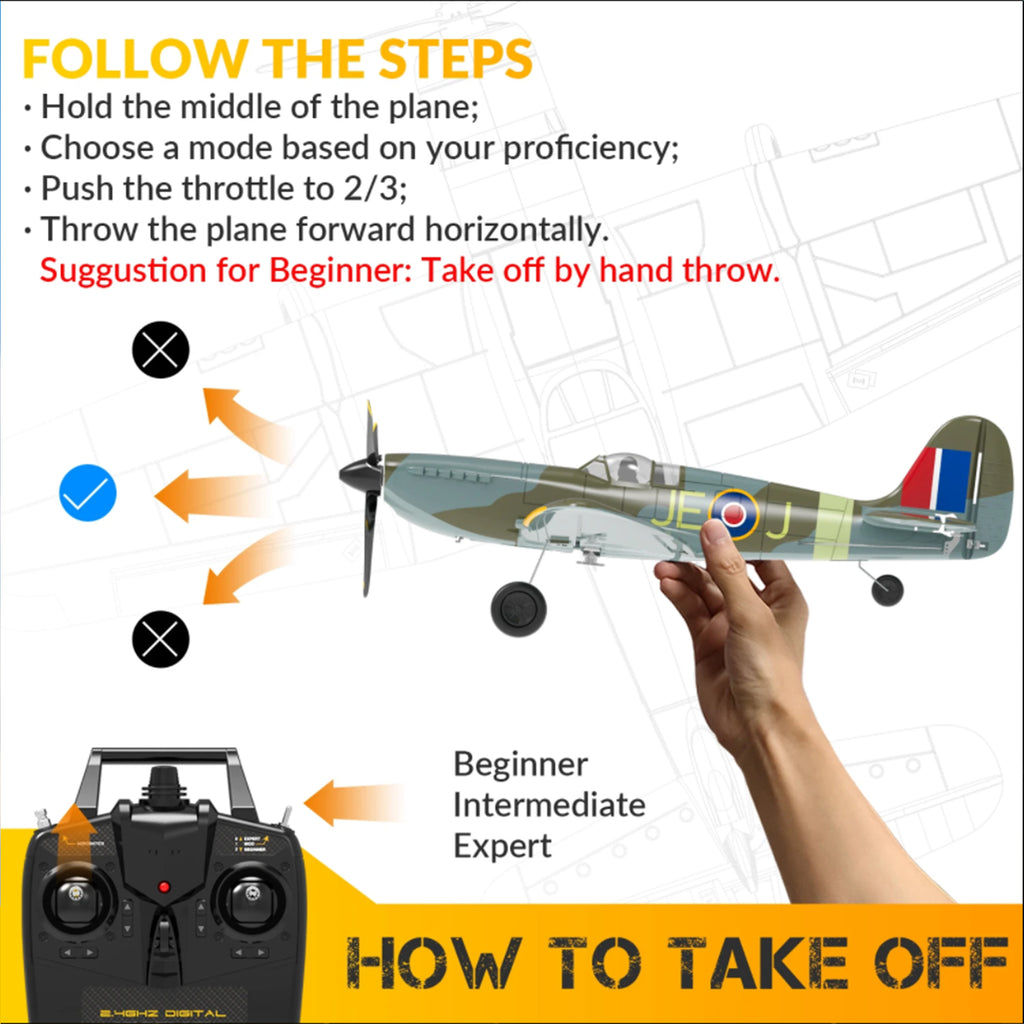 Volantexrc 761-12 Spitfire RC Airplane