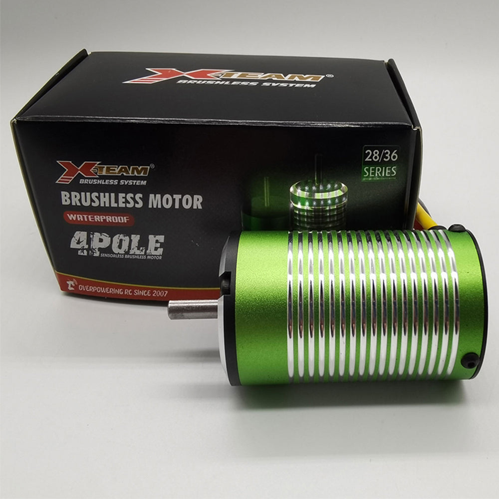X-TEAM 3665 Brushless Motor 2700KV 4 Poles Design for RC Boat and 1/8 1/10 1/12 Remote Control Car Marine Ship