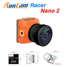 Carica l&#39;immagine nel visualizzatore di Gallery, RunCam Racer Nano 2 FPV Camera CMOS OSD 1000TVL Super WDR 6ms Low Latency Gesture Control for Racing Drone