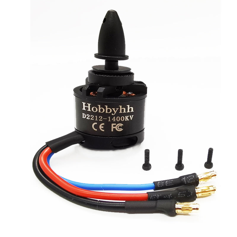 Hobbyhh 2212 Brushless Motor 1400KV Supports 2-4S and Suitable for Forward Pull and Push Back Fixed Wing Aircraft/Gliders
