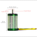 X-TEAM 3660 Brushless Motor 4650KV 4 Poles Design for RC Boat and 1/8 Remote Control Car Marine Ship - CaptainRC