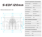 HSDJETS 120mm EDF With 150A ESC Semimetallic-Electric Ducted Fan - CaptainRC