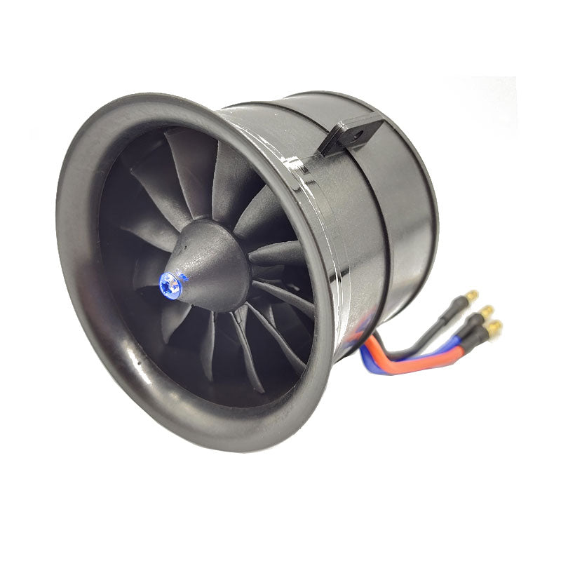 Hobbyhh 70mm 12 Blade EDF Flat Duct Fan Brushless Motor With 80A ESC For RC Jet Aircraft Model Spare Parts