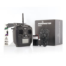 Carica l&#39;immagine nel visualizzatore di Gallery, RadioMaster TX12 MKII ELRS CC2500 EdgeTX OpenTX 16CH Hall Gimbals Multi-Module Compatible Radio Control Transmitter