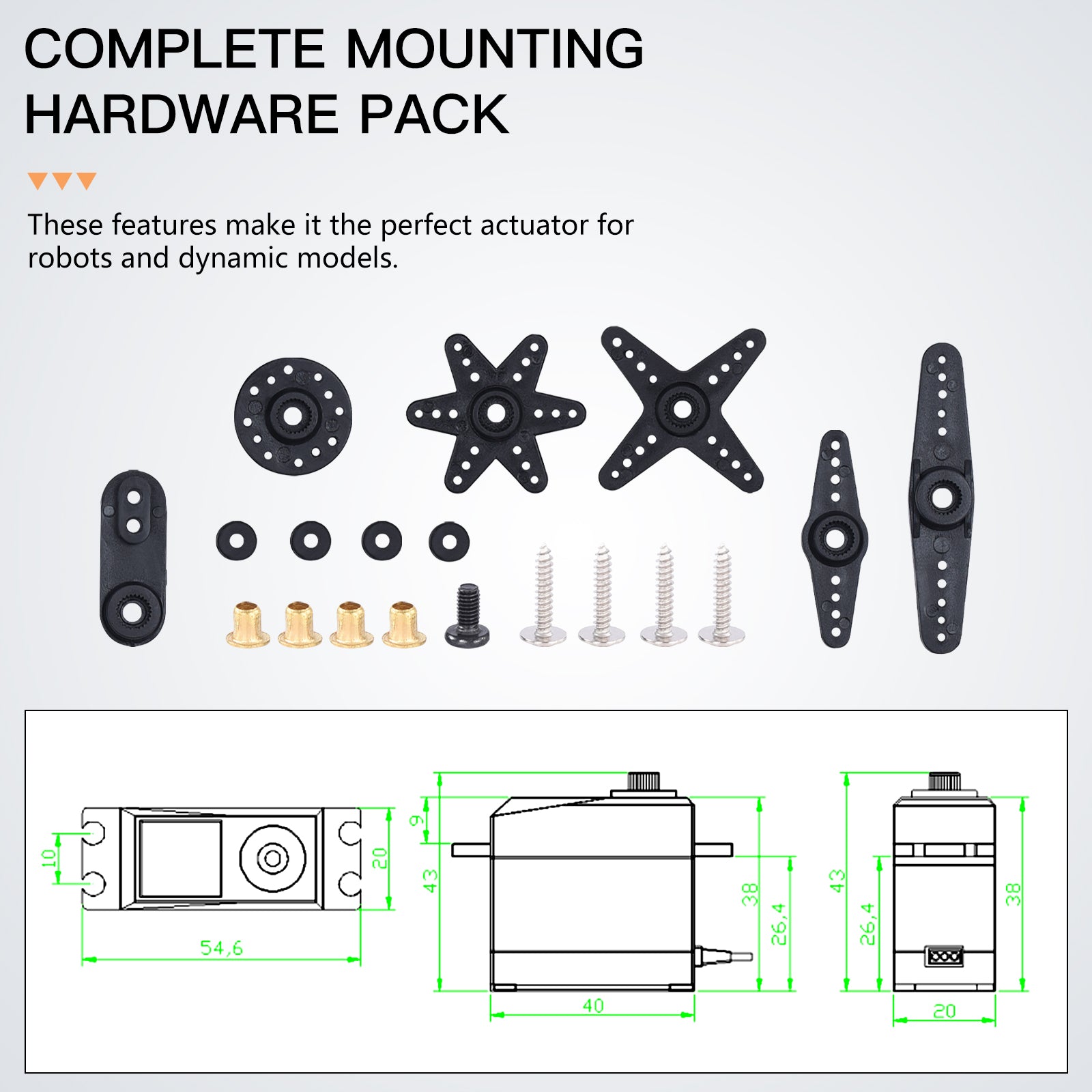 DiamondHobby 25KG Waterproof Digital Servo 8.4V High Torque Metal Coreless Motor Stainless Steel Gear for RC Car,Robotic DIY,Off-Road Buggy,Crawler Truck - CaptainRC
