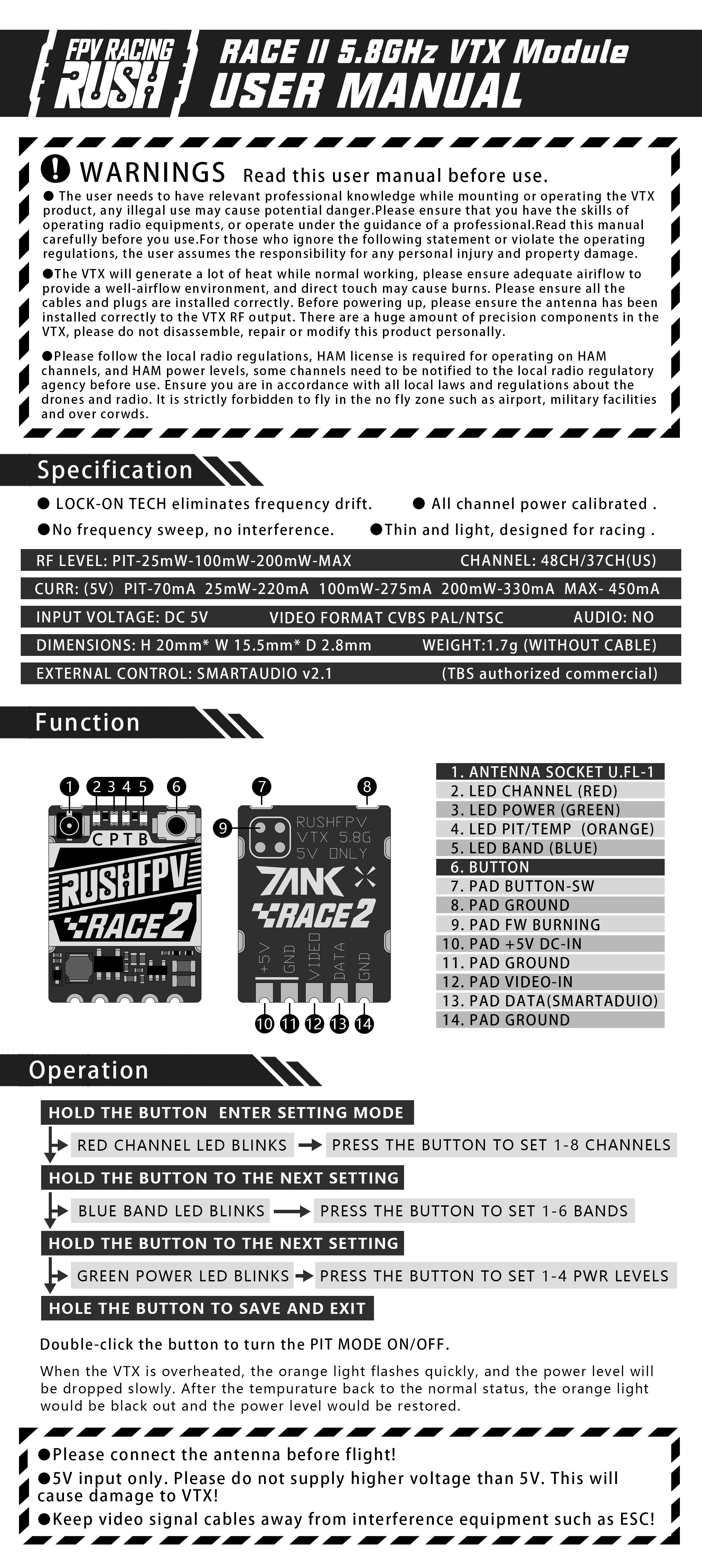 RUSH Race2 VTX - CaptainRC
