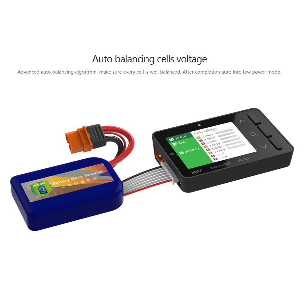 BG-8S Battery Meter, LCD Display Digital Battery Capacity Balance Checker for LiPo Batteries