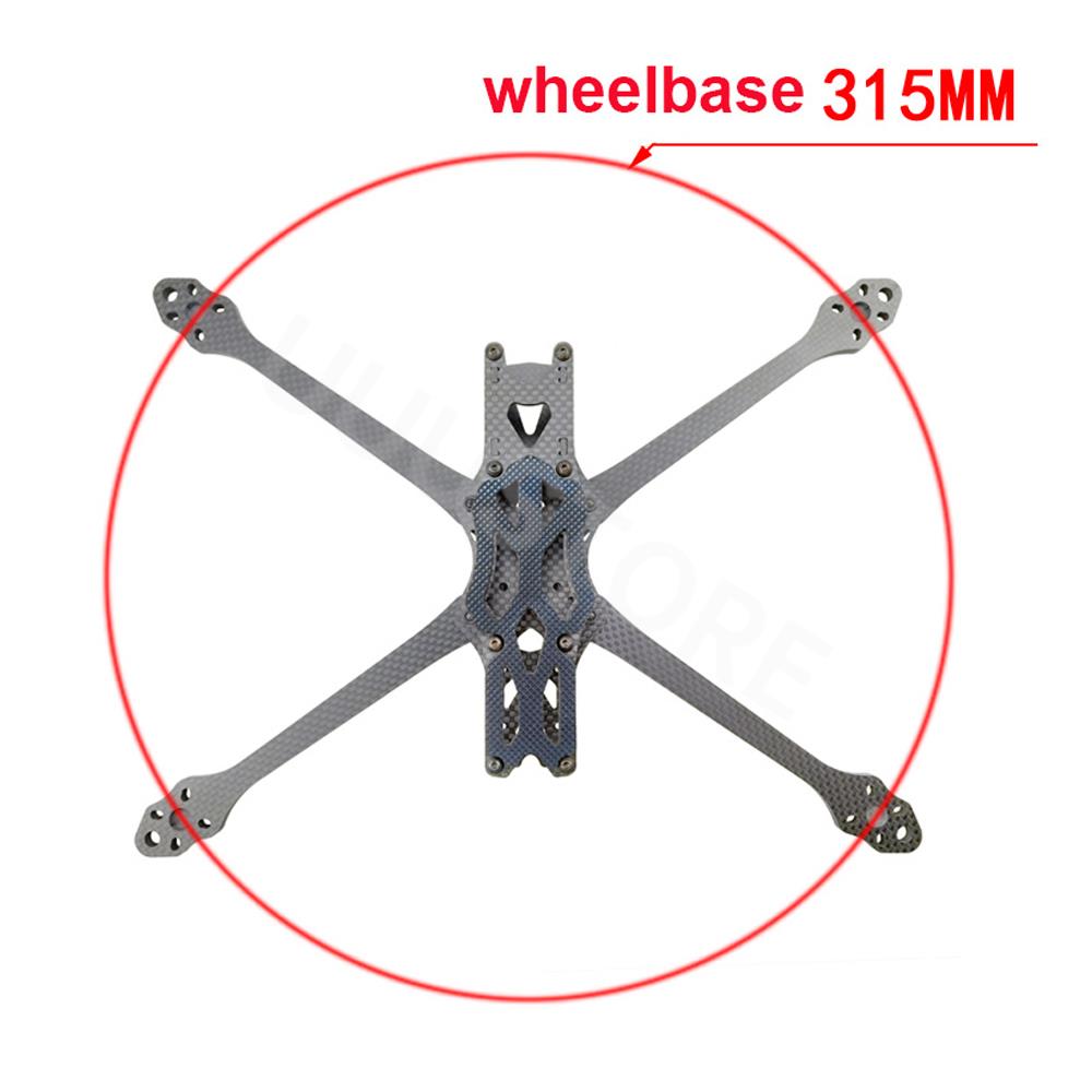 APEX 7 inch Carbon Fiber Quadcopter Frame Drone Rack Body Shell 5.0mm Arm For APEX FPV Freestyle RC Racing Drone - CaptainRC
