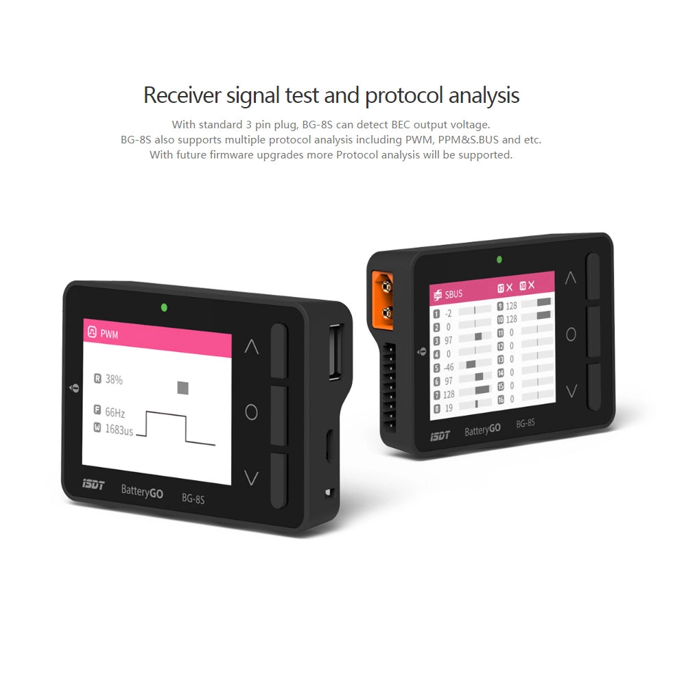 BG-8S Battery Meter, LCD Display Digital Battery Capacity Balance Checker for LiPo Batteries