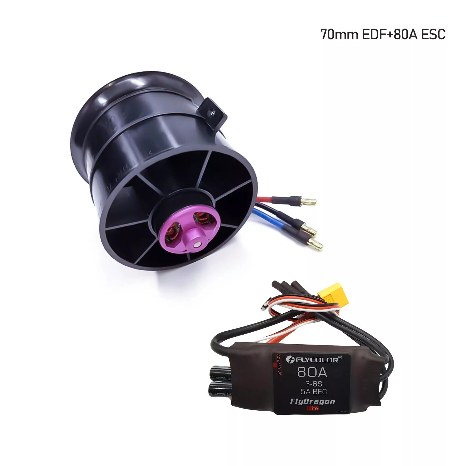 Bofo 70mm EDF Ducted Fan Unit - 3300KV/2300KV for RC Plane - High Thrust