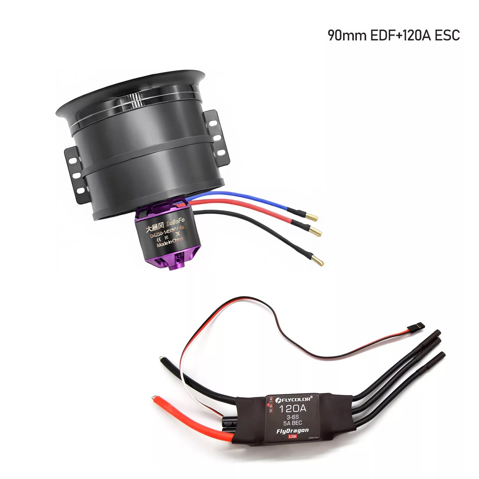 Bofo 90mm EDF Ducted Fan Unit - 1450KV 6S - 3790g Thrust for RC Aircraft