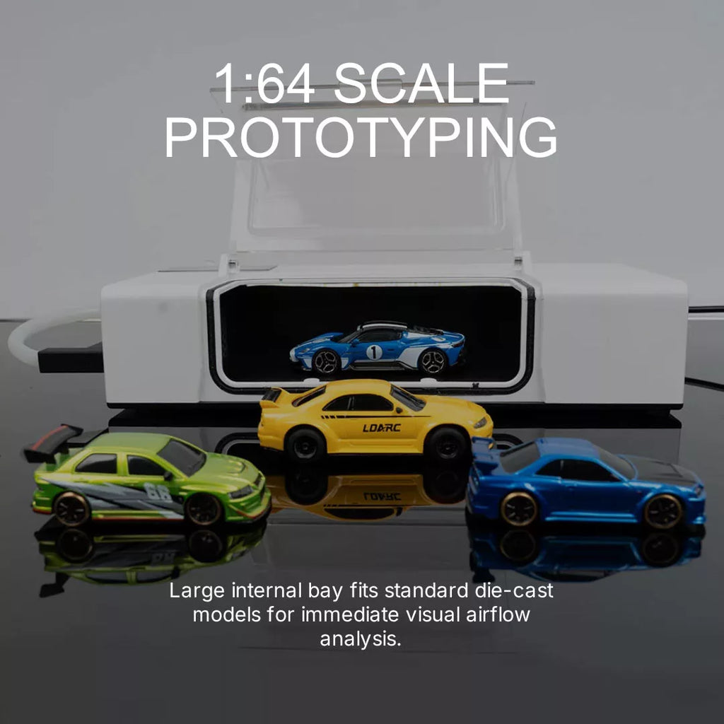 Captainrc 1:64 Model Car Desktop Wind Tunnel – Micro Aerodynamics with Smoke & LED