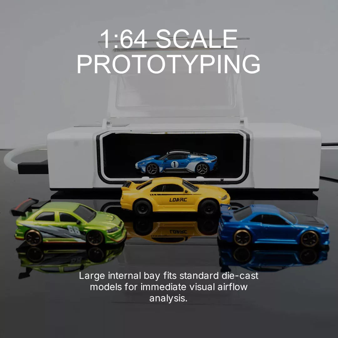 Captainrc 1:64 Model Car Desktop Wind Tunnel – Micro Aerodynamics with Smoke & LED