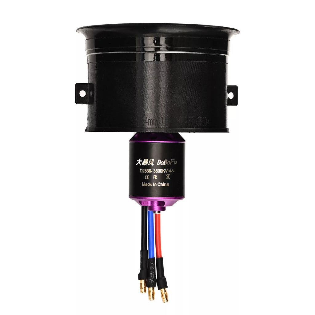 Bofo 64mm EDF Ducted Fan - 3500KV 3S/4S - 900g/1460g Thrust for RC